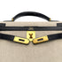 HERMES KELLY 28 BLACK BOXCALF TOILE H HAND SHOULDER BAG 1990 CIRCLE T GOLD HARDWARE 90307991 - PURPOSE