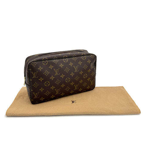 LOUIS VUITTON MONOGRAM TROUSSE TOILETTE 28 CLUTCH BAG BROWN M47522 90307996 - PURPOSE