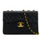 CHANEL VINTAGE MAXI MATELASSE 34 CHAIN SHOULDER BAG BLACK LAMB SKIN 90307997 - PURPOSE
