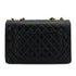 CHANEL VINTAGE MAXI MATELASSE 34 CHAIN SHOULDER BAG BLACK LAMB SKIN 90307997 - PURPOSE
