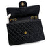 CHANEL VINTAGE MAXI MATELASSE 34 CHAIN SHOULDER BAG BLACK LAMB SKIN 90307997 - PURPOSE