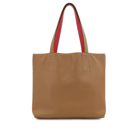 HERMES DOUBLE SENS 28 ROSE JAIPUR NATUREL SABLE VEAU SIKKIM TOTE BAG □P 90308001 - PURPOSE