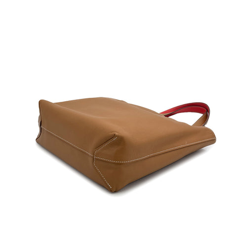 HERMES DOUBLE SENS 28 ROSE JAIPUR NATUREL SABLE VEAU SIKKIM TOTE BAG □P 90308001 - PURPOSE