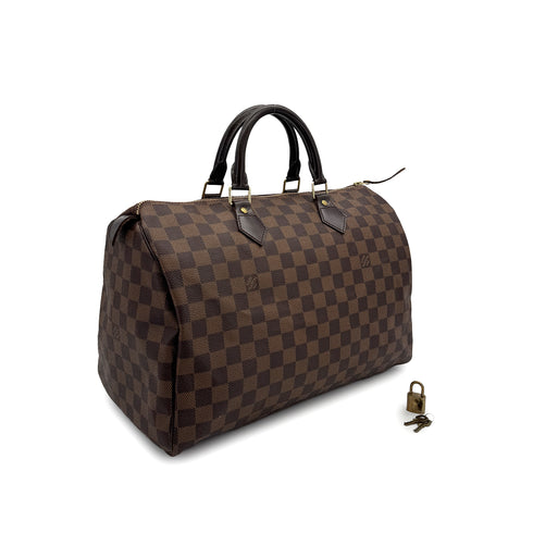 LOUIS VUITTON DAMIER SPEEDY 35 HAND BAG EBENE N41363 90308003 - PURPOSE