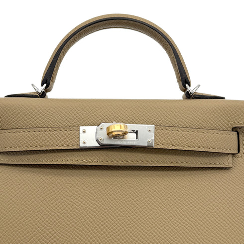 HERMES KELLY MINI 2 POUSSIERE VEAU EPSOM HAND SHOULDER BAG K ELECTRUM HARDWARE 90308004 - PURPOSE