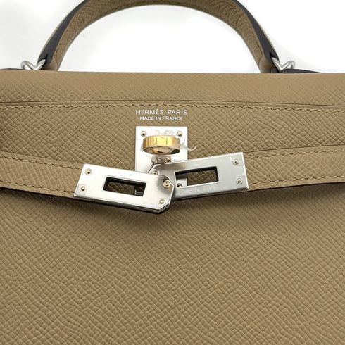 HERMES KELLY MINI 2 POUSSIERE VEAU EPSOM HAND SHOULDER BAG K ELECTRUM HARDWARE 90308004 - PURPOSE