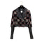 CHANEL CHECK PATTERN LOGO BUTTON JACKET BLACK WOOL 40 07A RTW 90308009 - PURPOSE