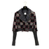 CHANEL CHECK PATTERN LOGO BUTTON JACKET BLACK WOOL 40 07A RTW 90308009 - PURPOSE