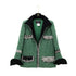 CHANEL COCO BUTTON TWEED FRINGE JACKET GREEN WOOL 44 09K RTW 90308011 - PURPOSE