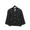 CHANEL COCO BUTTON TWEED JACKET BLACK COTTON 42 P45 RTW 90308012 - PURPOSE