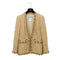 CHANEL COCOMARK CHAIN TWEED JACKET YELLOW COTTON 40 02P RTW 90308014 - PURPOSE