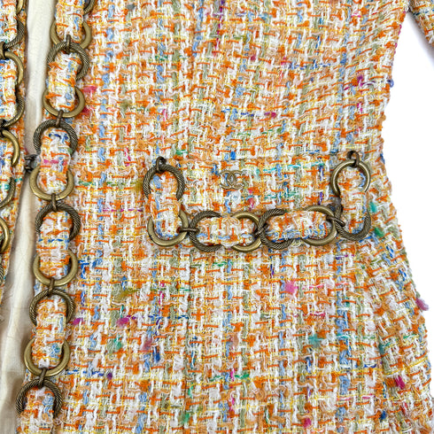 CHANEL COCOMARK CHAIN TWEED JACKET YELLOW COTTON 40 02P RTW 90308014 - PURPOSE