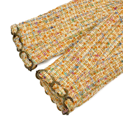 CHANEL COCOMARK CHAIN TWEED JACKET YELLOW COTTON 40 02P RTW 90308014 - PURPOSE