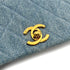 CHANEL VINTAGE FULL FLAP CHAIN SHOULDER BAG BLUE DENIM 90308202 - PURPOSE