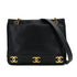 CHANEL VINTAGE TRIPLE COCO CHAIN TOTE BAG BLACK CAVIAR SKIN 90308203 - PURPOSE