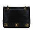 CHANEL VINTAGE TRIPLE COCO CHAIN TOTE BAG BLACK CAVIAR SKIN 90308203 - PURPOSE