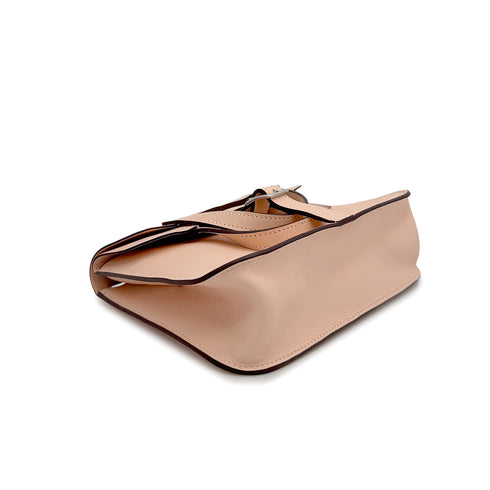 HERMES HALZAN MINI ROSE EGLANTINE VEAU SWIFT HAND SHOULDER BAG X PALLADIUM HARDWARE 90308204