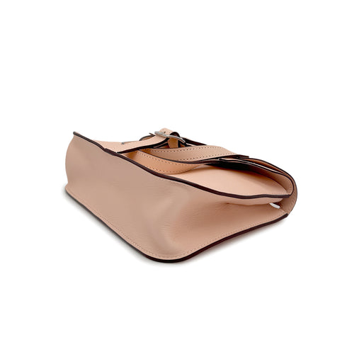 HERMES HALZAN MINI ROSE EGLANTINE VEAU SWIFT HAND SHOULDER BAG X PALLADIUM HARDWARE 90308204