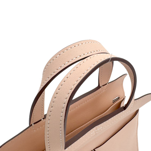 HERMES HALZAN MINI ROSE EGLANTINE VEAU SWIFT HAND SHOULDER BAG X PALLADIUM HARDWARE 90308204