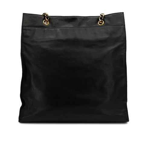 CHANEL VINTAGE COCOMARK CHAIN TOTE BAG BLACK LAMB SKIN 90308205 - PURPOSE
