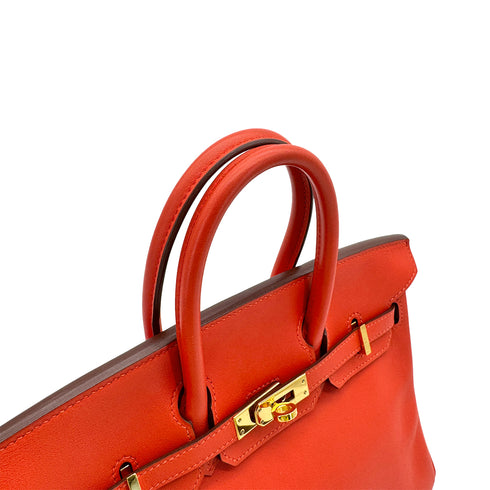 HERMES BIRKIN 25 CAPUCINE VEAU SWIFT HAND BAG X GOLD HARDWARE 90308208 - PURPOSE