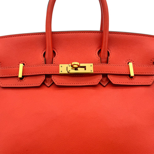 HERMES BIRKIN 25 CAPUCINE VEAU SWIFT HAND BAG X GOLD HARDWARE 90308208 - PURPOSE