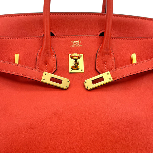 HERMES BIRKIN 25 CAPUCINE VEAU SWIFT HAND BAG X GOLD HARDWARE 90308208 - PURPOSE
