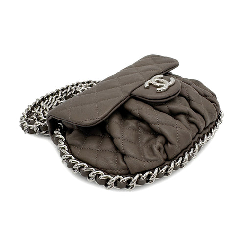 CHANEL MATELASSE CHAIN AROUND SHOULDER BAG BROWN LEATHER 90308209 - PURPOSE