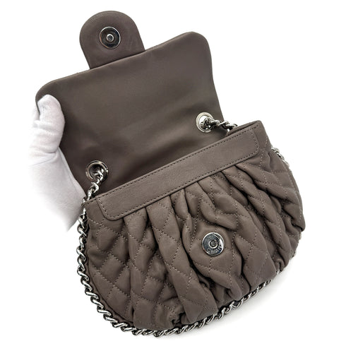 CHANEL MATELASSE CHAIN AROUND SHOULDER BAG BROWN LEATHER 90308209 - PURPOSE