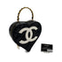 CHANEL VINTAGE MATELASSE HEART VANITY HAND BAG BLACK WHITE ENAMEL 90308211 - PURPOSE