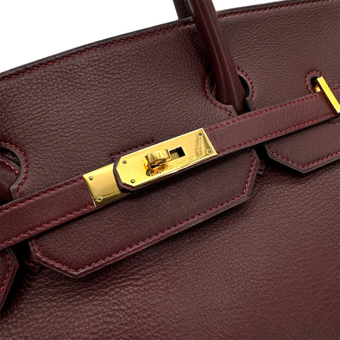 HERMES BIRKIN 40 ROUGE H VEAU GULLIVER HAND BAG 〇S GOLD HARDWARE 90308212 - PURPOSE