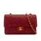 VINTAGE CHANEL CLASSIC FLAP MEDIUM CHAIN SHOULDER BAG RED LAMB SKIN GOLD HARDWARE 90308215