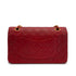 VINTAGE CHANEL CLASSIC FLAP MEDIUM CHAIN SHOULDER BAG RED LAMB SKIN GOLD HARDWARE 90308215
