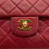 VINTAGE CHANEL CLASSIC FLAP MEDIUM CHAIN SHOULDER BAG RED LAMB SKIN GOLD HARDWARE 90308215