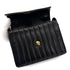 CHANEL VINTAGE CHEVRON HAND BAG BLACK LAMB SKIN 90308247 - PURPOSE