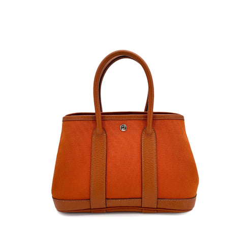 HERMES GARDEN PARTY TTPM POTIRON TOILE OFFICIER BUFFLE SKIPPER HAND BAG □I 90308251 - PURPOSE