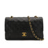 CHANEL VINTAGE CLASSIC FLAP MEDIUM CHAIN SHOULDER BAG BLACK LAMB SKIN 90308252 - PURPOSE