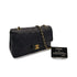 CHANEL VINTAGE CLASSIC FLAP MEDIUM CHAIN SHOULDER BAG BLACK LAMB SKIN 90308252 - PURPOSE