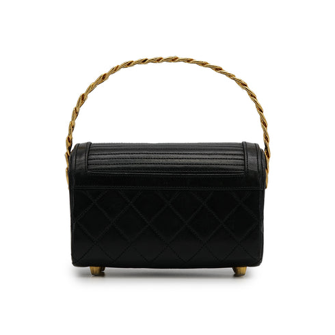 CHANEL VINTAGE MINI CHAIN HAND BAG BLACK LAMB SKIN 90308254 - PURPOSE