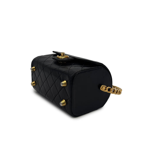 CHANEL VINTAGE MINI CHAIN HAND BAG BLACK LAMB SKIN 90308254 - PURPOSE