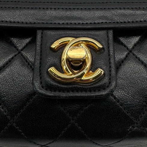 CHANEL VINTAGE MINI CHAIN HAND BAG BLACK LAMB SKIN 90308254 - PURPOSE