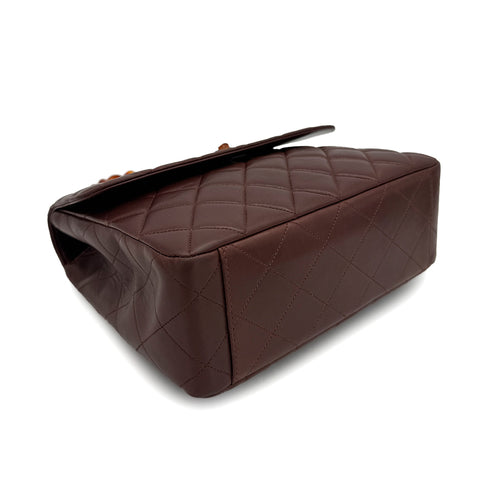 CHANEL VINTAGE MATELASSE PLASTIC CHAIN SHOULDER BAG BROWN LAMB SKIN 90308255 - PURPOSE