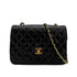 CHANEL VINTAGE MATELASSE HALF MOON CHAIN SHOULDER BAG BLACK LAMB SKIN 90308259 - PURPOSE