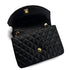 CHANEL VINTAGE MATELASSE HALF MOON CHAIN SHOULDER BAG BLACK LAMB SKIN 90308259 - PURPOSE