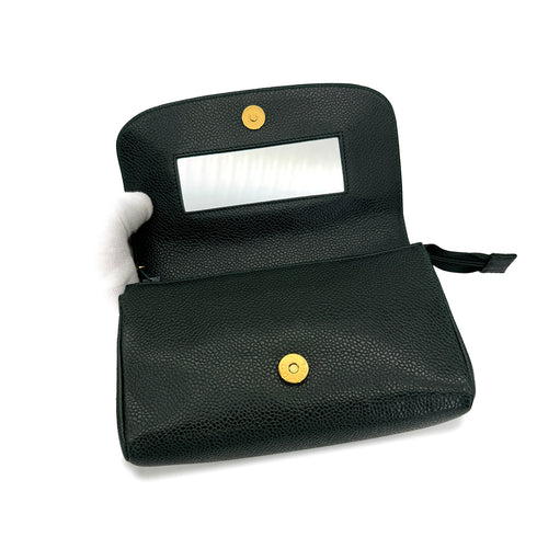 CHANEL VINTAGE BIG COCO POACH DARK GREEN CAVIAR SKIN 90308260 - PURPOSE