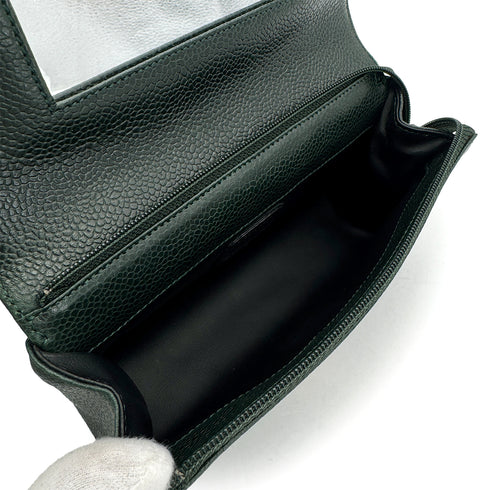 CHANEL VINTAGE BIG COCO POACH DARK GREEN CAVIAR SKIN 90308260 - PURPOSE