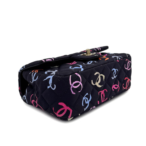 CHANEL MINI MATELASSE 20 CHAIN SHOULDER BAG NAVY CANVAS 90308261