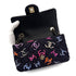 CHANEL MINI MATELASSE 20 CHAIN SHOULDER BAG NAVY CANVAS 90308261
