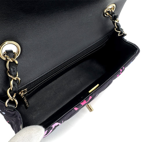 CHANEL MINI MATELASSE 20 CHAIN SHOULDER BAG NAVY CANVAS 90308261