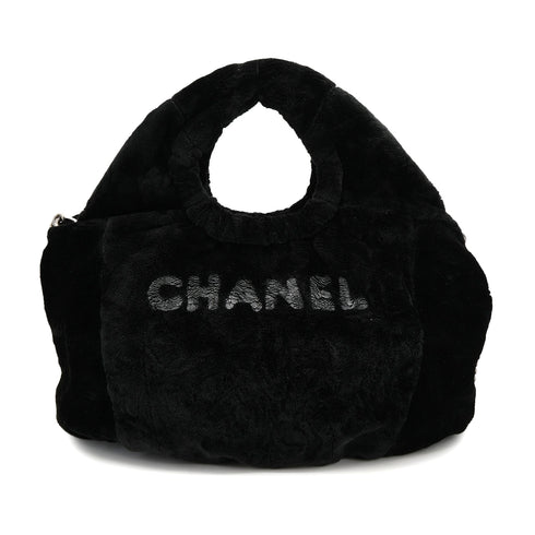 CHANEL FAUX FUR 2WAY CHAIN HAND SHOULDER BAG BLACK 90308262 - PURPOSE